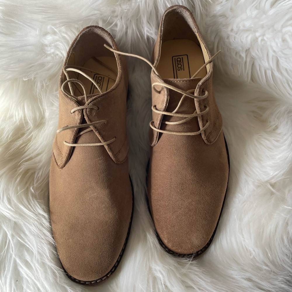 Sarto Piped ASOS loafers in stone suede New- never worn